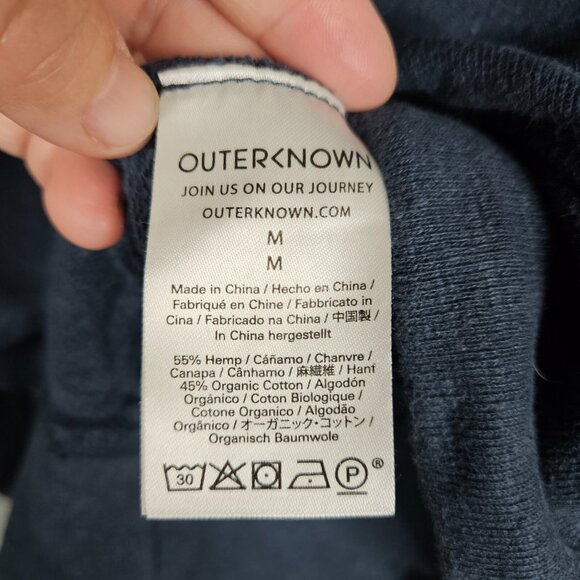 OUTER KNOWN Unisex Adult Dark Gray Long Sleeve Sweatshirt Size M - Picture 5 of 7